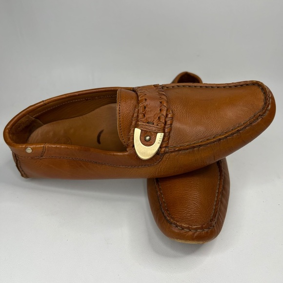 BALLY LANDOLFA EJ Soft LEATHER Loafers Brown Size E36 UE - Picture 12 of 16
